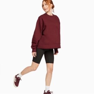 NEW WEWOREWHAT Oversized Crewneck Maroon Size S